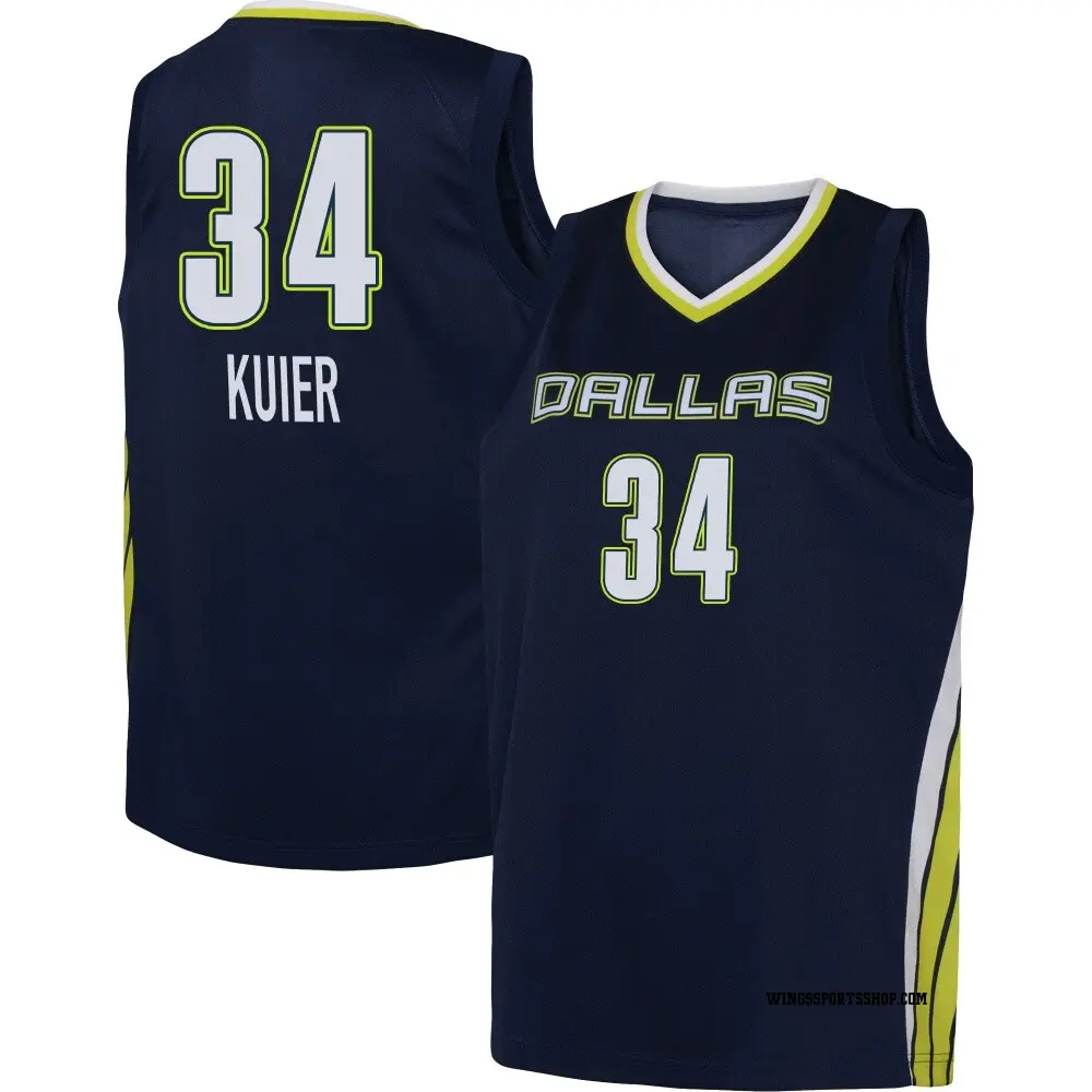 Men's Awak Kuier ＃34 Explorer Edition Victory Navy Dallas Wings 2021 Jersey
