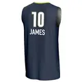Men's Aziaha James ＃10 Replica Navy Dallas Wings Lightweight Jersey