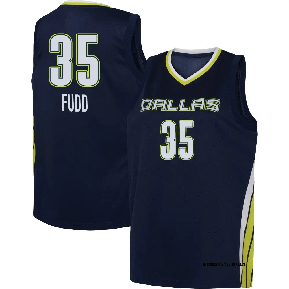 Men's Azzi Fudd ＃35 Explorer Edition Victory Navy Dallas Wings 2021 Jersey