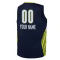 Men's Custom ＃00 Explorer Edition Victory Navy Dallas Wings 2021 Jersey