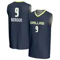Men's Grace Berger ＃9 Replica Navy Dallas Wings Lightweight Jersey