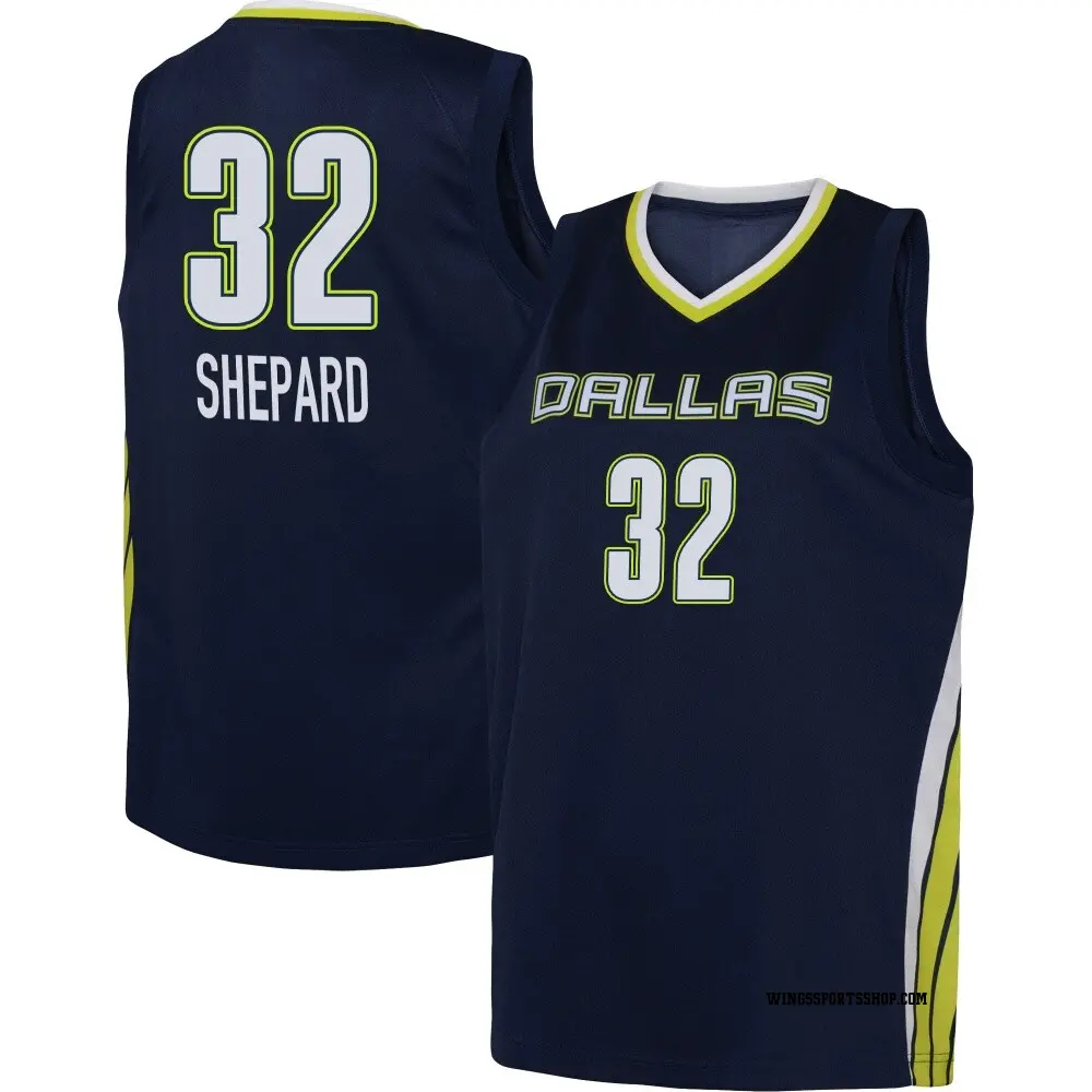 Men's Jessica Shepard ＃32 Explorer Edition Victory Navy Dallas Wings 2021 Jersey