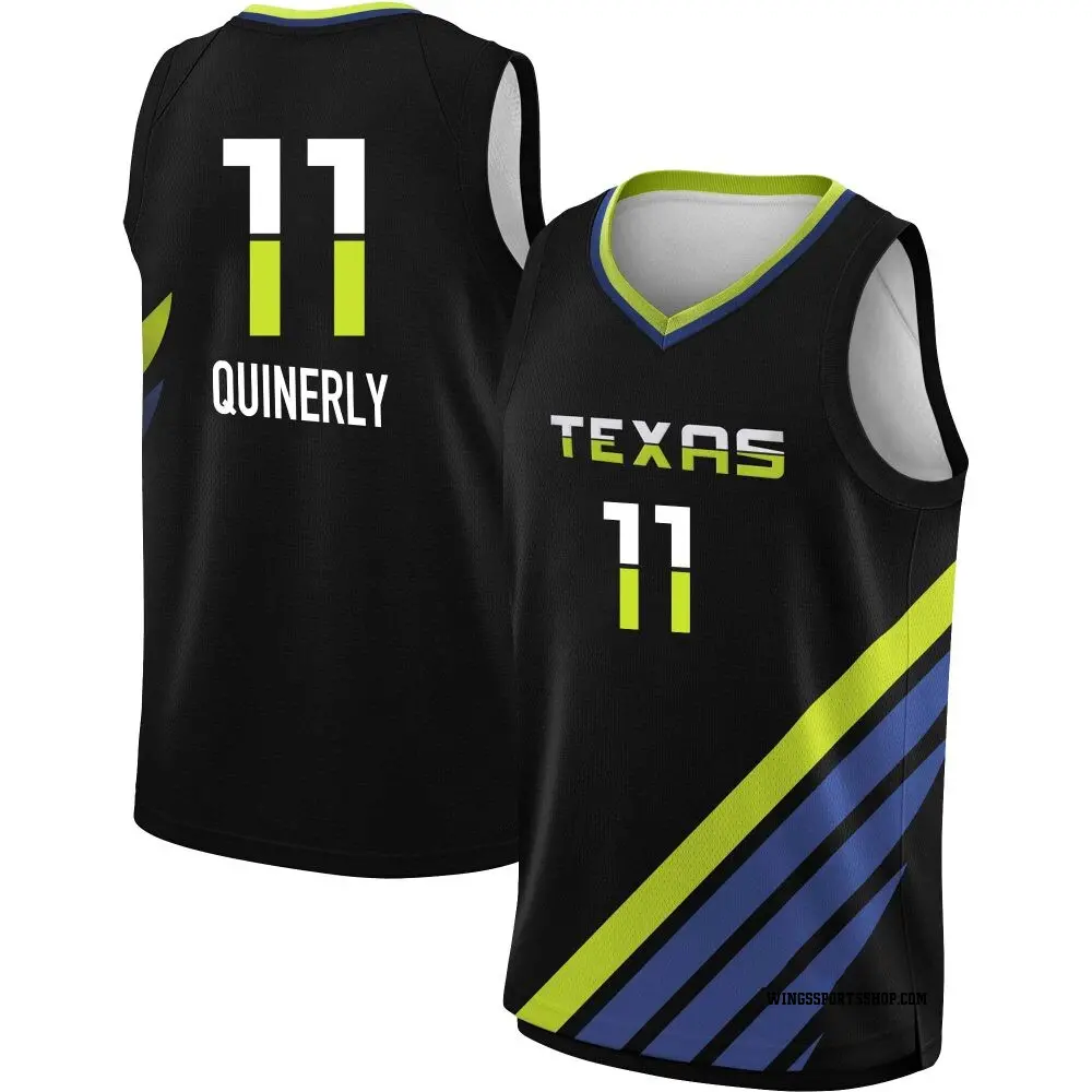 Men's JJ Quinerly ＃11 Rebel Edition Victory Black Dallas Wings 2023 Jersey