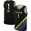 Men's Odyssey Sims ＃1 Rebel Edition Victory Black Dallas Wings 2023 Jersey