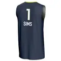 Men's Odyssey Sims ＃1 Replica Navy Dallas Wings Lightweight Jersey