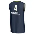 Men's Serena Sundell ＃4 Replica Navy Dallas Wings Lightweight Jersey