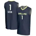 Men's Sevgi Uzun ＃1 Replica Navy Dallas Wings Lightweight Jersey