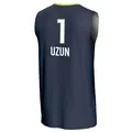 Men's Sevgi Uzun ＃1 Replica Navy Dallas Wings Lightweight Jersey