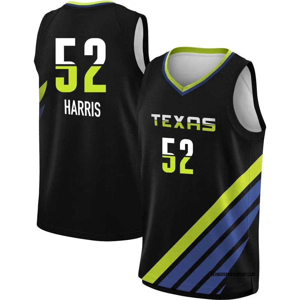 Men's Tyasha Harris ＃52 Rebel Edition Victory Black Dallas Wings 2023 Jersey