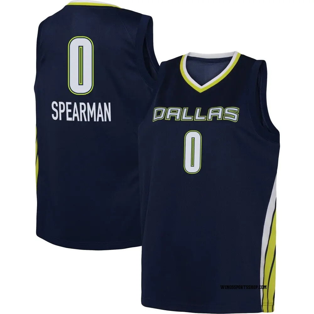 Men's Zee Spearman ＃0 Explorer Edition Victory Navy Dallas Wings 2021 Jersey