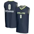 Men's Zee Spearman ＃0 Replica Navy Dallas Wings Lightweight Jersey