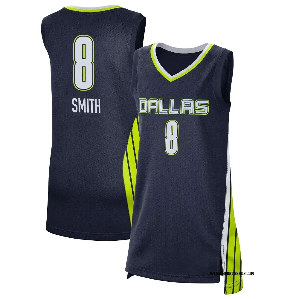 Women's Alanna Smith ＃8 Explorer Edition Victory Navy Dallas Wings 2021 Jersey