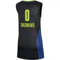 Women's Amy Okonkwo ＃0 Rebel Edition Victory Black Dallas Wings 2021 Jersey