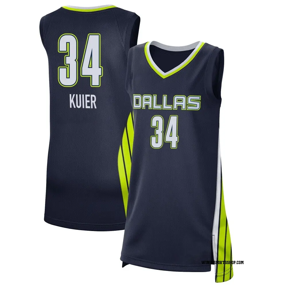 Women's Awak Kuier ＃34 Explorer Edition Victory Navy Dallas Wings 2021 Jersey