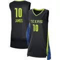 Women's Aziaha James ＃10 Rebel Edition Victory Black Dallas Wings 2021 Jersey