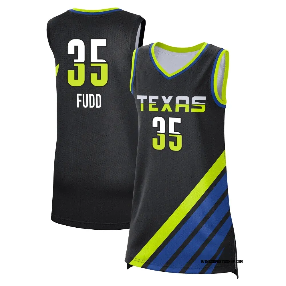 Women's Azzi Fudd ＃35 Rebel Edition Victory Black Dallas Wings 2023 Jersey