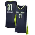 Women's Christyn Williams ＃31 Explorer Edition Victory Navy Dallas Wings 2021 Jersey
