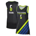 Women's Costanza Verona ＃6 Rebel Edition Victory Black Dallas Wings 2023 Jersey