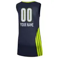 Women's Custom ＃00 Explorer Edition Victory Navy Dallas Wings 2021 Jersey