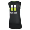 Women's Custom ＃00 Rebel Edition Victory Black Dallas Wings 2023 Jersey