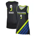 Women's Grace Berger ＃9 Rebel Edition Victory Black Dallas Wings 2023 Jersey
