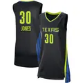 Women's Haley Jones ＃30 Rebel Edition Victory Black Dallas Wings 2021 Jersey