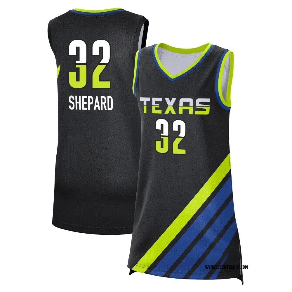 Women's Jessica Shepard ＃32 Rebel Edition Victory Black Dallas Wings 2023 Jersey