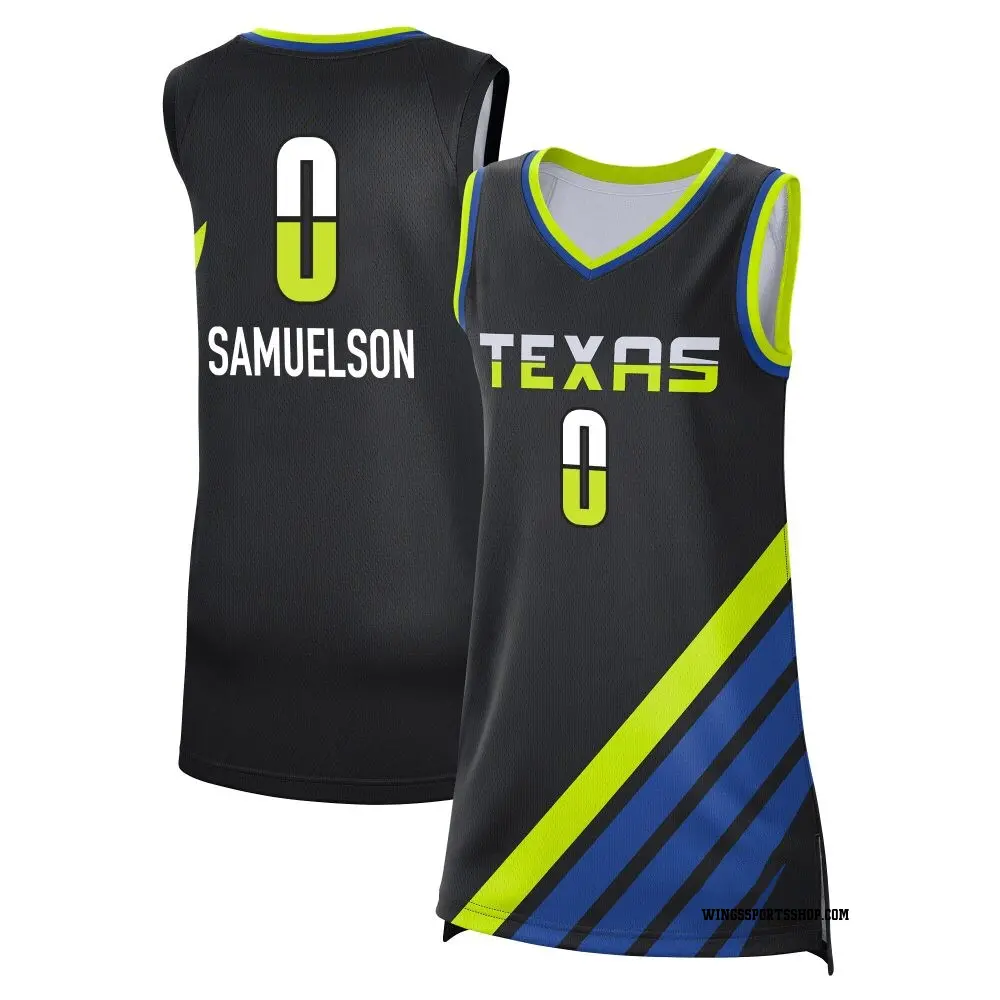 Women's Karlie Samuelson ＃0 Rebel Edition Victory Black Dallas Wings 2023 Jersey