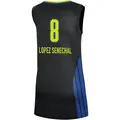 Women's Lou Lopez Senechal ＃8 Rebel Edition Victory Black Dallas Wings 2021 Jersey