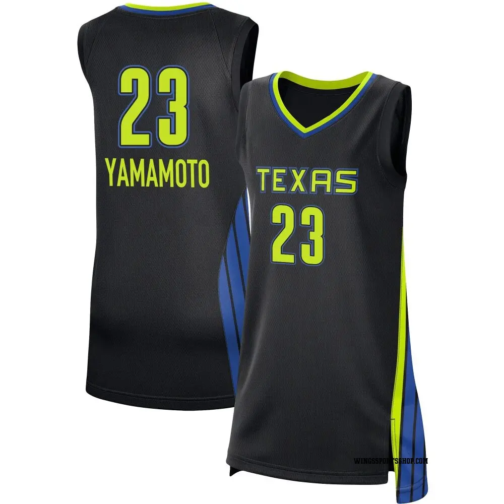 Women's Mai Yamamoto ＃23 Rebel Edition Victory Black Dallas Wings 2021 Jersey
