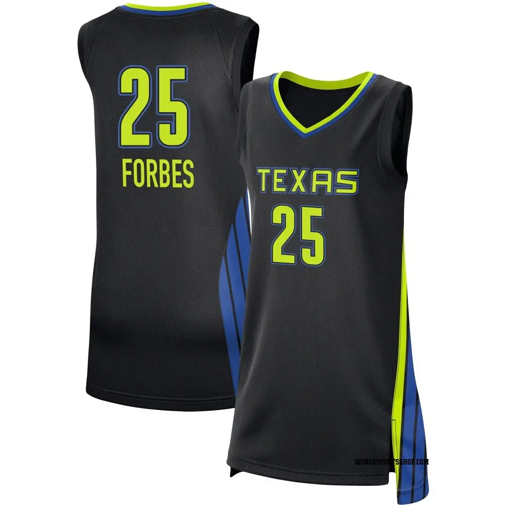 Women's McKenzie Forbes ＃25 Rebel Edition Victory Black Dallas Wings 2021 Jersey