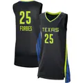 Women's McKenzie Forbes ＃25 Rebel Edition Victory Black Dallas Wings 2021 Jersey
