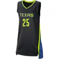 Women's McKenzie Forbes ＃25 Rebel Edition Victory Black Dallas Wings 2021 Jersey