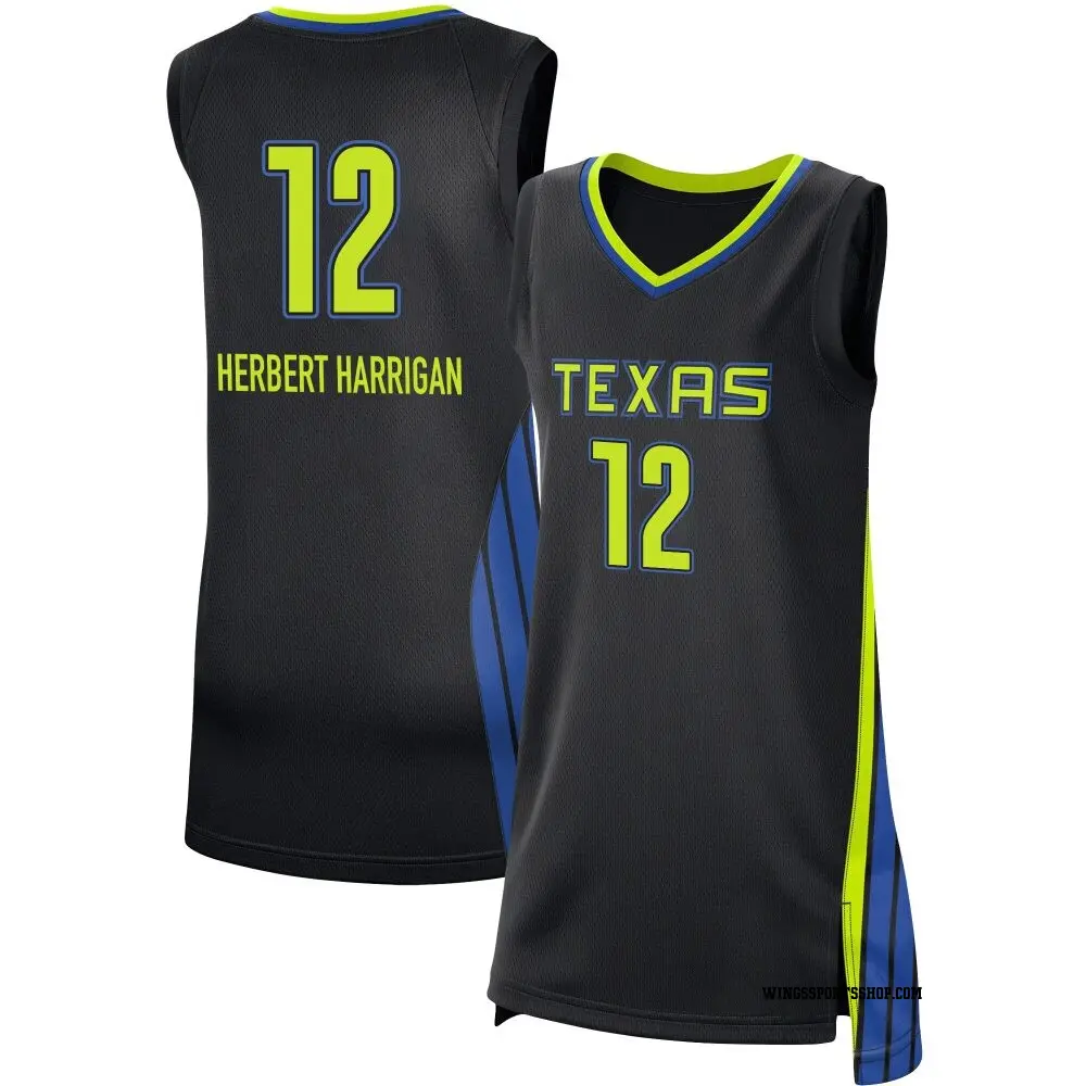 Women's Mikiah Herbert Harrigan ＃12 Rebel Edition Victory Black Dallas Wings 2021 Jersey