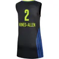 Women's Myisha Hines-Allen ＃2 Rebel Edition Victory Black Dallas Wings 2021 Jersey