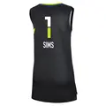Women's Odyssey Sims ＃1 Rebel Edition Victory Black Dallas Wings 2023 Jersey