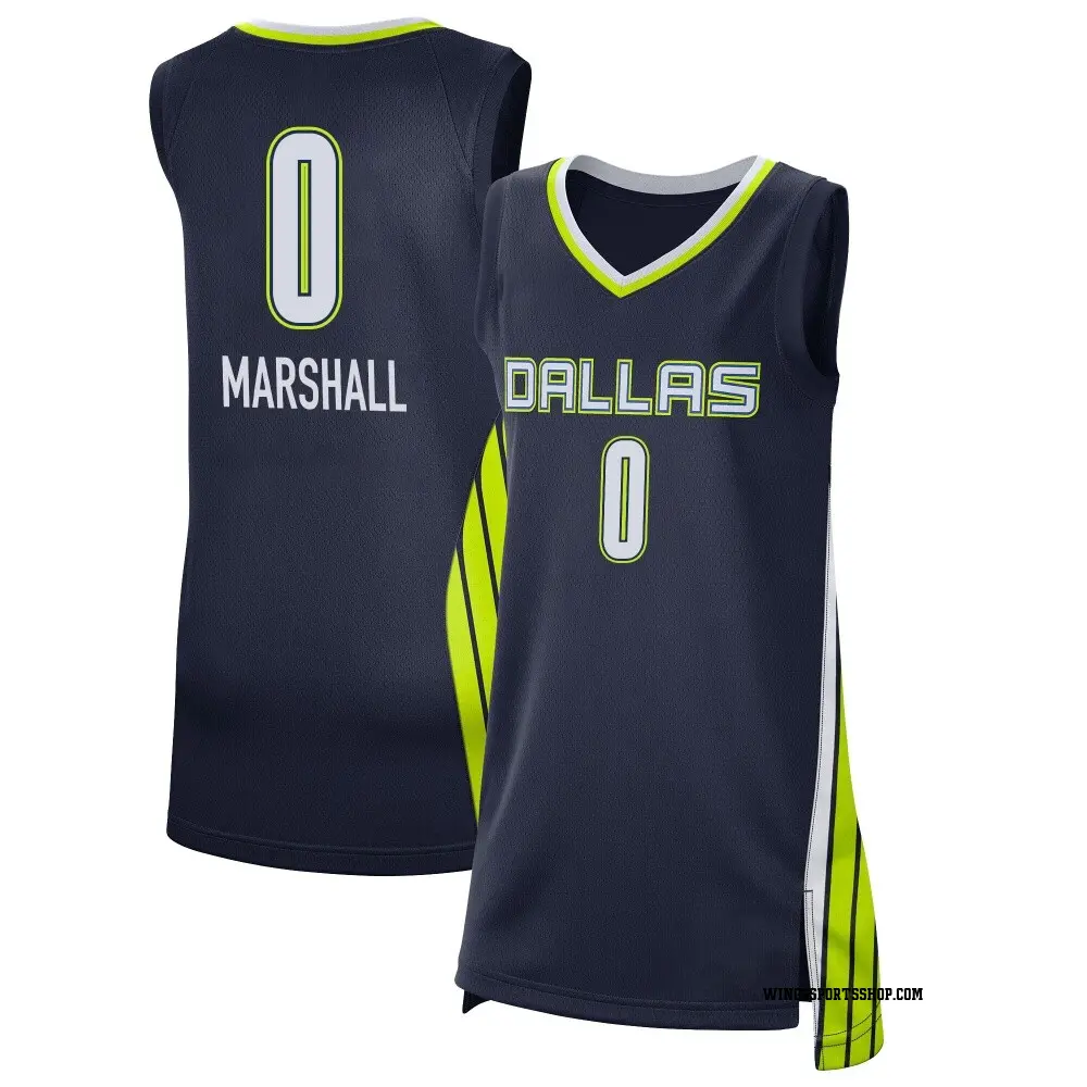 Women's Rayah Marshall ＃0 Explorer Edition Victory Navy Dallas Wings 2021 Jersey