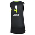 Women's Serena Sundell ＃4 Rebel Edition Victory Black Dallas Wings 2023 Jersey