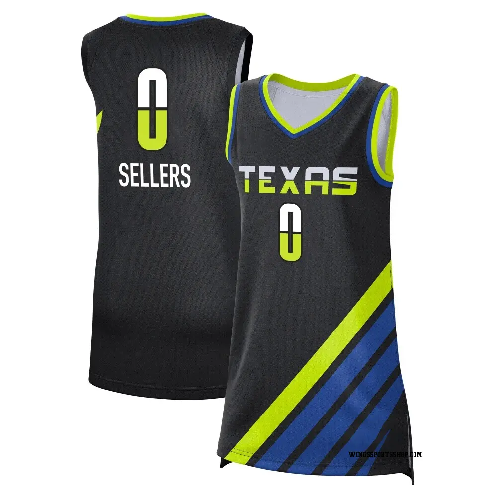 Women's Shyanne Sellers ＃0 Rebel Edition Victory Black Dallas Wings 2023 Jersey