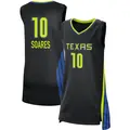 Women's Stephanie Soares ＃10 Rebel Edition Victory Black Dallas Wings 2021 Jersey