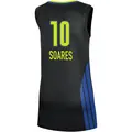Women's Stephanie Soares ＃10 Rebel Edition Victory Black Dallas Wings 2021 Jersey