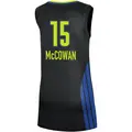 Women's Teaira McCowan ＃15 Rebel Edition Victory Black Dallas Wings 2021 Jersey
