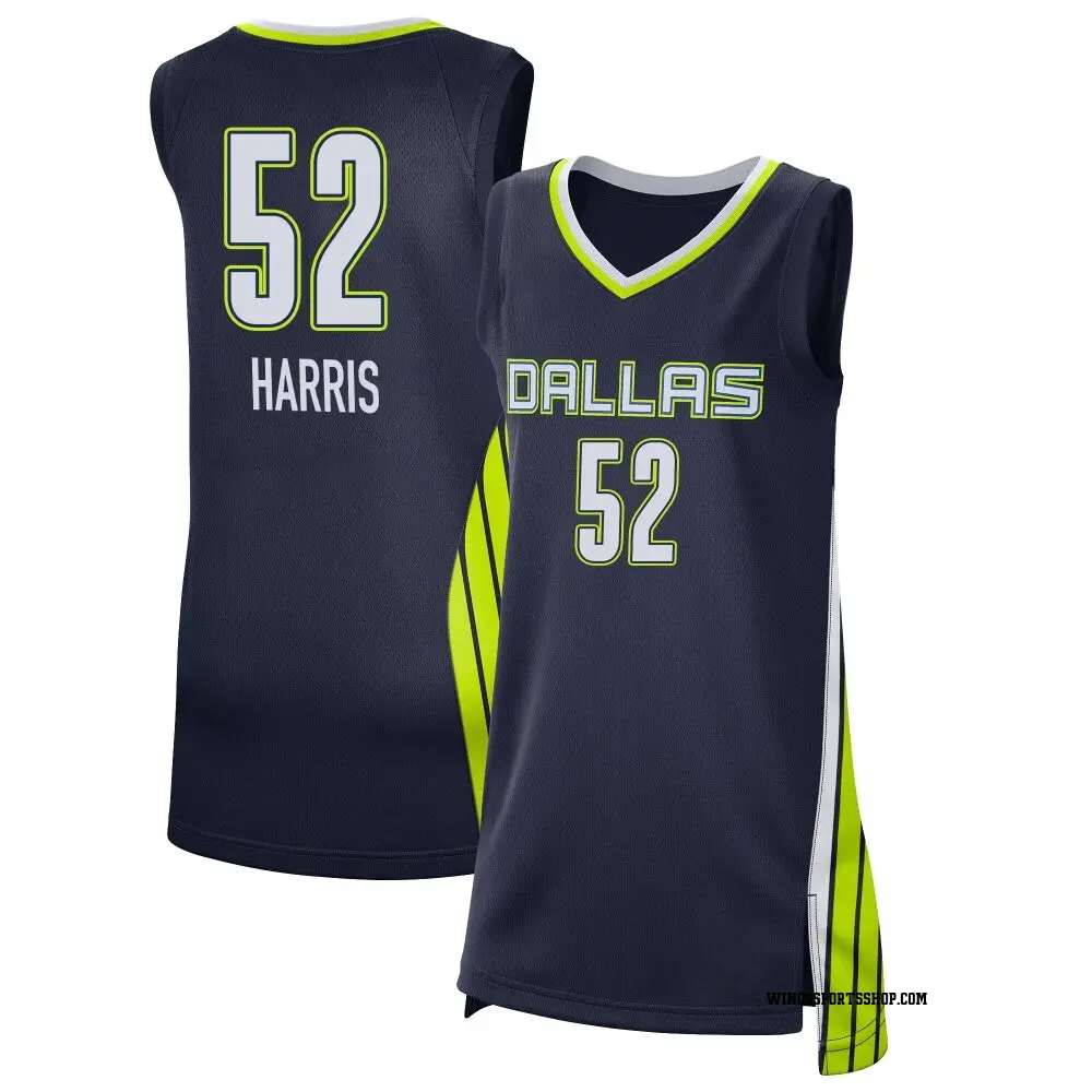 Women's Tyasha Harris ＃52 Explorer Edition Victory Navy Dallas Wings 2021 Jersey