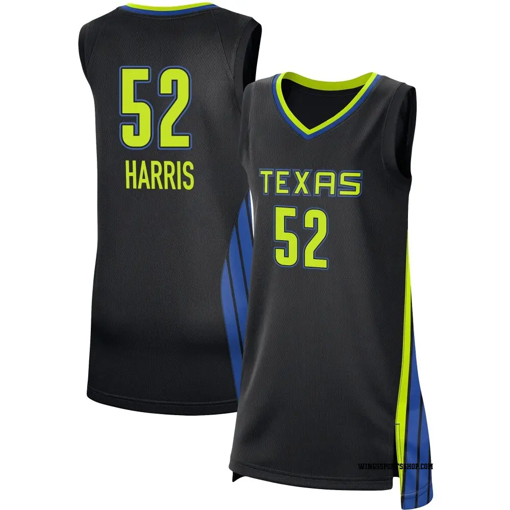 Women's Tyasha Harris ＃52 Rebel Edition Victory Black Dallas Wings 2021 Jersey