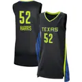 Women's Tyasha Harris ＃52 Rebel Edition Victory Black Dallas Wings 2021 Jersey