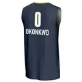 Youth Amy Okonkwo ＃0 Replica Navy Dallas Wings Lightweight Jersey