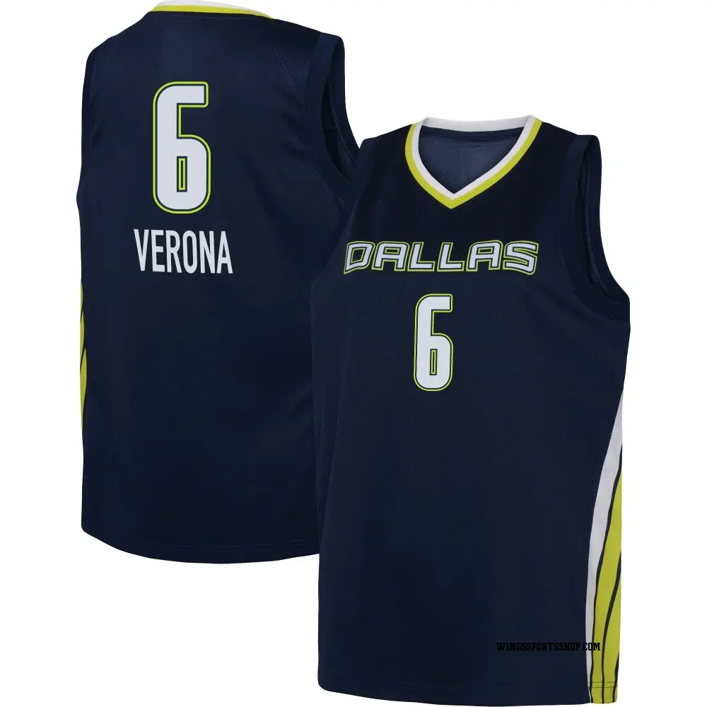 Youth Costanza Verona ＃6 Explorer Edition Victory Navy Dallas Wings 2021 Jersey