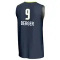 Youth Grace Berger ＃9 Replica Navy Dallas Wings Lightweight Jersey