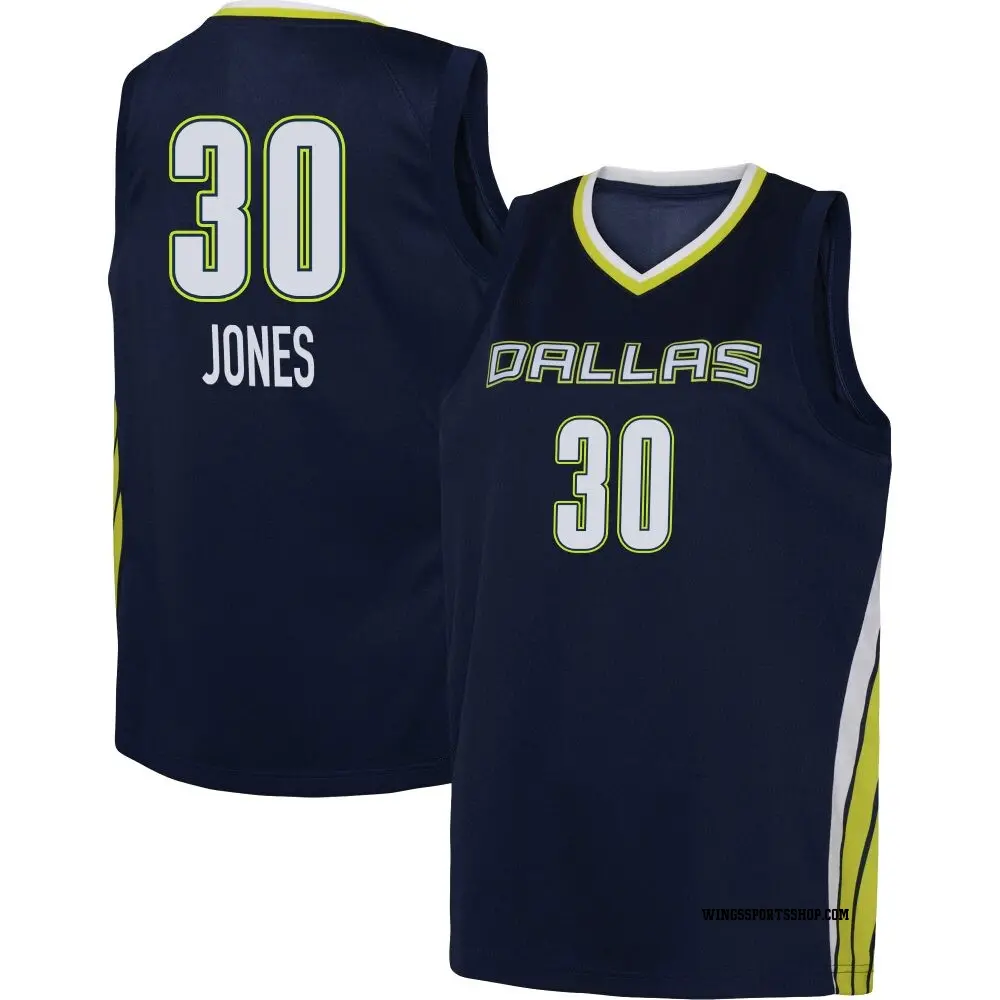 Youth Haley Jones ＃30 Explorer Edition Victory Navy Dallas Wings 2021 Jersey