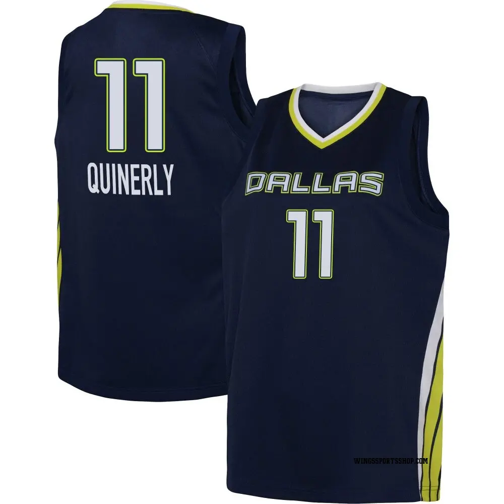 Youth JJ Quinerly ＃11 Explorer Edition Victory Navy Dallas Wings 2021 Jersey